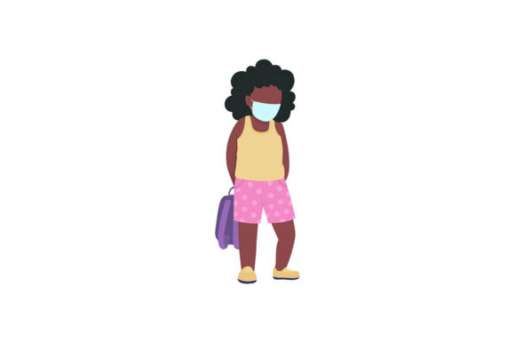 African American Kindergarten Girl Graphics