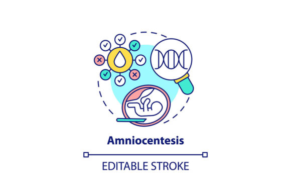 Amniocentesis Concept Icon Graphics and Icons