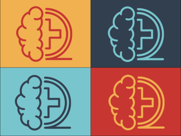 Brain and Medical Cross Graphics and Logos