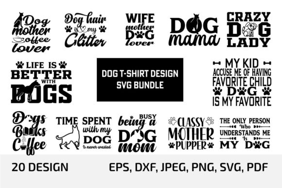Dog T-Shirt Design SVG Bundle