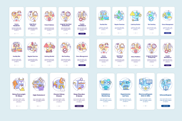Hypertension Diagnosi App Pages Bundle: Graphics for Real Crafting