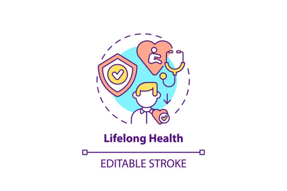 Lifelong Health Concept Icon Graphics and Icons