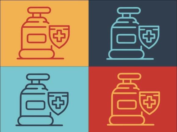 Medical Disinfection Dispenser Graphics and Logos