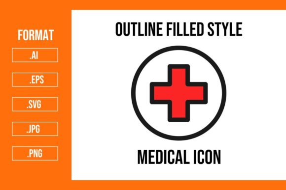 Medical Outline Filled Icon Graphics and Icons