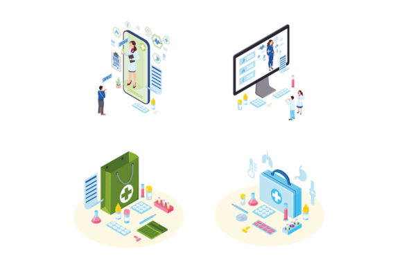 Online Medicine Prescription Graphics and Illustrations