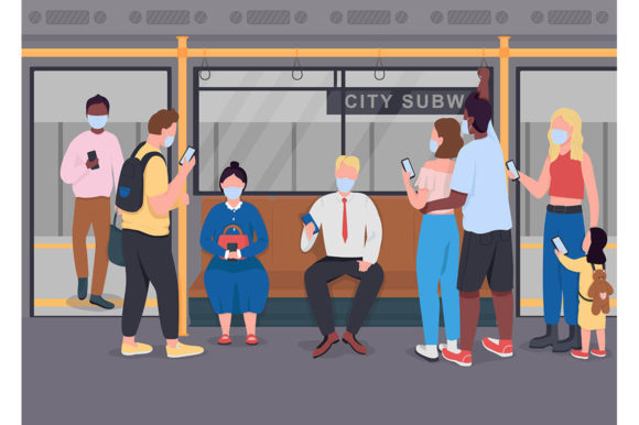 Public Transport During Epidemic Graphics and Illustrations