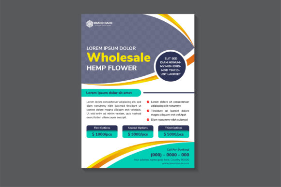 Wholesale Hemp Flower Vertical Flyer Graphics